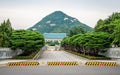 View of the Blue House or Cheongwadae the imposing official residence of South Korea's president in Seoul South Korea