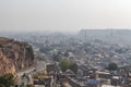 View at the blue houses of the Brahmapuri quarter in Jodhpur, Rajasthan, India Royalty Free Stock Photo