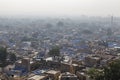 View at the blue houses of the Brahmapuri quarter in Jodhpur, Rajasthan, India Royalty Free Stock Photo