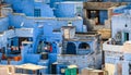 View of the blue houses in the old town of Jodhpur, India Royalty Free Stock Photo