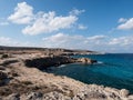 The View of the Blue Lagoon from Cape Greco Cyprus Royalty Free Stock Photo