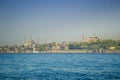 Istanbul, Turkey, April 9, 2013: Blue Mosque and Hagia Sophia. Royalty Free Stock Photo