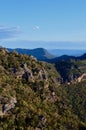 A view of the Blue Mountains near Cahills Lookout in Katoomba Royalty Free Stock Photo