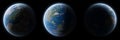 View of blue planet Earth in space collection 3D rendering elements of this image furnished by NASA