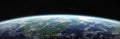 View of blue planet Earth in space 3D rendering elements of this image furnished by NASA Royalty Free Stock Photo