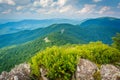 View of the Blue Ridge Mountains from Little Stony Man Cliffs, i Royalty Free Stock Photo