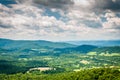 View of the Blue Ridge Mountains and Shenandoah Valley in Shenandoah National Park, Virginia. Royalty Free Stock Photo