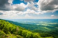 View of the Blue Ridge Mountains from Skyline Drive, in Shenandoah National Park, Virginia. Royalty Free Stock Photo