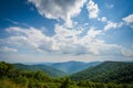 View of the Blue Ridge Mountains from Skyline Drive in Shenandoah National Park, Virginia. Royalty Free Stock Photo