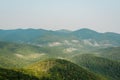 View of the Blue Ridge Mountains from Skyline Drive in Shenandoah National Park, Virginia Royalty Free Stock Photo