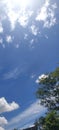 view of the blue sky full of clouds during the day