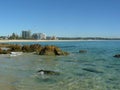 A view of the blue waters of coolangatta, the best surfspot in the world on a easy day Royalty Free Stock Photo