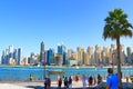 View of Bluewaters Walkway Dubai Marina skyline UAE Royalty Free Stock Photo