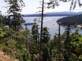 BC Ferries in Active Pass of Gulf Islands Royalty Free Stock Photo