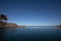 View of Boat Passage from Winter Cove Marine Park anchorage, Vancouver Island, Canada