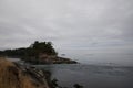 View of Boat Passage from Winter Cove Marine Park anchorage, Vancouver Island, Canada