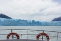 View from the boat of Perito Moreno Glacier in Lago Argentino lake. El Calafate, Patagonia Argentina. Royalty Free Stock Photo