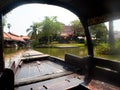 View on the boat, Thai style at Ayothaya floating market, Ayutthaya Royalty Free Stock Photo