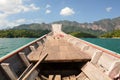 View from a boat trip on Cheow Lan lake. Khao Sok National Park. Surat Thani province. Thailand Royalty Free Stock Photo