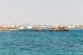 View at boats in the egyptian harbor, Hurghada
