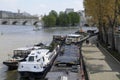 View of boats and the Place Dauphine from the Pont des Arts, Paris, ÃÅ½le-de-France