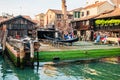 A view of boatyard on Squero di San Trovaso, Venice, Italy Royalty Free Stock Photo