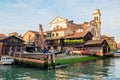 A view of boatyard on Squero di San Trovaso, Venice, Italy Royalty Free Stock Photo