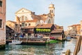 A view of boatyard on Squero di San Trovaso, Venice, Italy Royalty Free Stock Photo