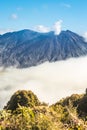 View of the body of the Turrialba volcano in Costa Rica Royalty Free Stock Photo