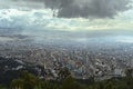 View of Bogota Colombia, from the hill of Monserrate Royalty Free Stock Photo