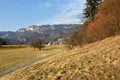 View of Bohinjska Bela village near Bled in Gorenjska, Slovenia