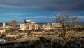 View of Boise Idaho in the warm light of morning from the foothills above