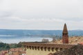 View of Bolsena, Italy from a rooftop terrace Royalty Free Stock Photo