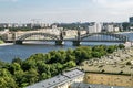 View of Bolsheokhtinsky bridge from bell tower of Smolny Cathedr Royalty Free Stock Photo