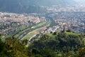 A view of Bolzano from the surrounding mountains