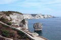 view from Bonifacio town and the rocks called Grain of Sand Royalty Free Stock Photo