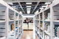 View of a book hall in a library / book store