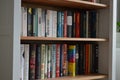 View of Books Displayed on Bookshelf Royalty Free Stock Photo