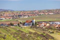 View of Boretice village from The Slunecna lookout tower