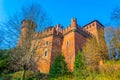 view of borgo medievale castle looking buidling in the italian city torino...IMAGE Royalty Free Stock Photo