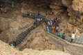 View of borra caves with group of unidentified travelers at Araku Valley, Visakhapatnam, Andhra Pradesh, March 04 2017