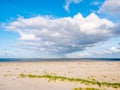 View from Boschplaat on Terschelling island to tidal outlet Born Royalty Free Stock Photo