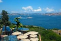 The view of the Bosphorus with the Bosphorus bridge. Istanbul,