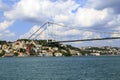 View of the Bosphorus Bridge,Istanbul,Turkey. Royalty Free Stock Photo