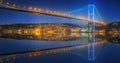 View of Bosphorus bridge at night Istanbul Royalty Free Stock Photo