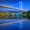 View of Bosphorus bridge at night Istanbul Royalty Free Stock Photo