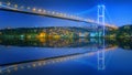 View of Bosphorus bridge at night Istanbul Royalty Free Stock Photo