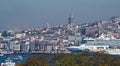 View of Bosporus, ships and Instanbul city