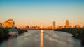 View of Boston, Cambridge, and the Charles River Royalty Free Stock Photo