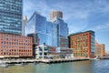 View of the Boston harbor skyline on a fine day Royalty Free Stock Photo